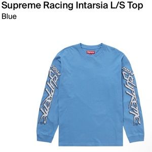 Supreme Racing Intarsia Top (Blue) Size XL